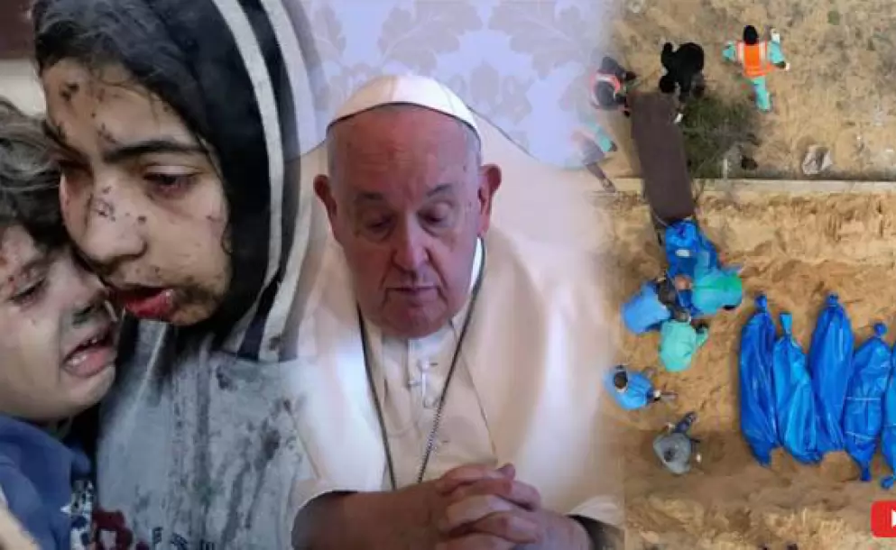 Papa Francisco se emociona en un video pidiendo que se rece por la Paz en Tierra Santa