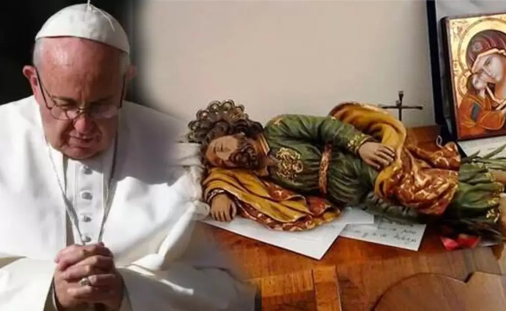 Qu inspira a Papa Francisco el dejarle cartas a San Jos Dormido bajo su imagen? Monje maronita lo revela