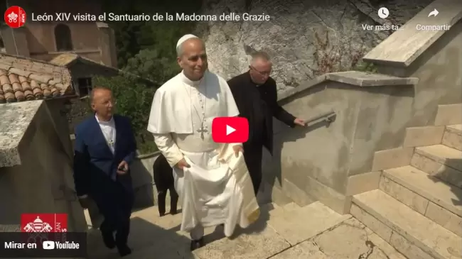 Len XIV visita el Santuario de la Madonna delle Grazie
