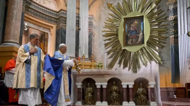 papa leon virgen del rosario