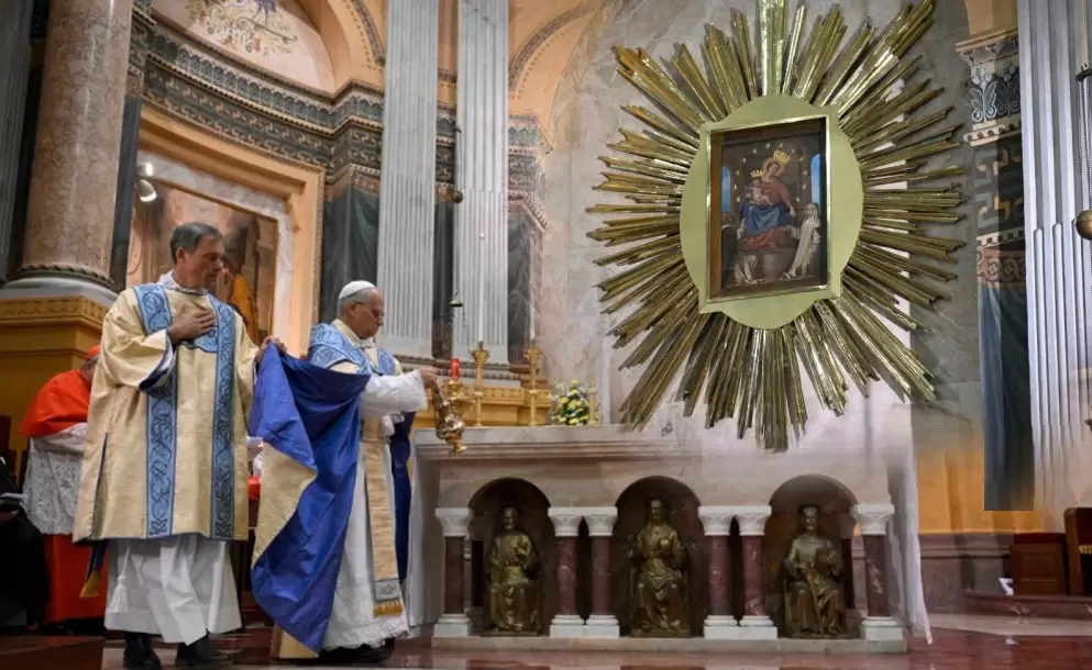papa leon virgen del rosario