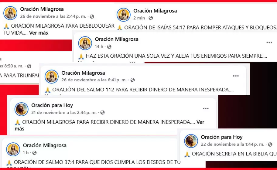 textos de oraciones en redes