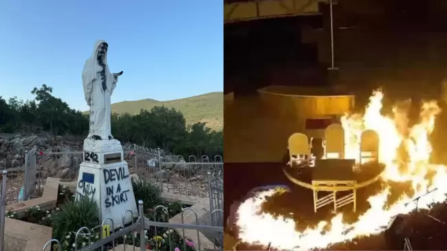 profanacion en santuario virgen de medjugorje